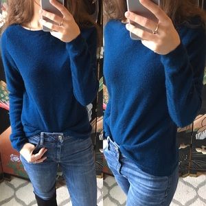 Adrienne Vittadini 100% Cashmere RoyalBlue Sweater
